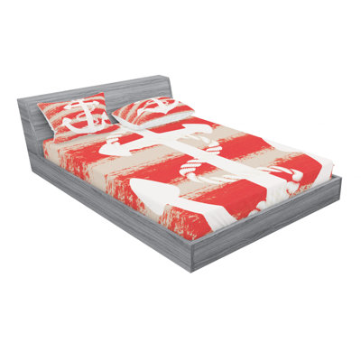Anchor Microfiber Striped Sheet Set