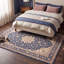 Tapis en basalte à médaillon traditionnel, style persan, bleu marine, ivoire, or, vert et rose, lavable à la machine, antidérapant, à poils courts, pour l'intérieur et l'extérieur, adapté aux animaux domestiques, idéal pour le salon, la chambre, la salle à manger, l'entrée, le couloir ou le bureau.-296714727