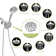 Multi Function Dual Shower Head - Shower System With 4.7" Rain Showerhead, 8-Function Hand Shower