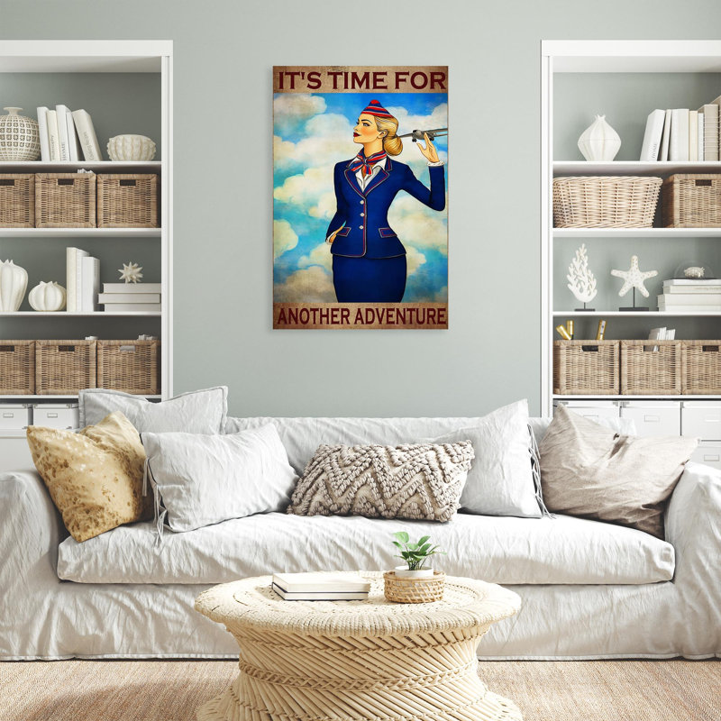 «Flight Attendant, Autre aventure sur toile», impression, H 36 po x l 24 po x P 1,25 po