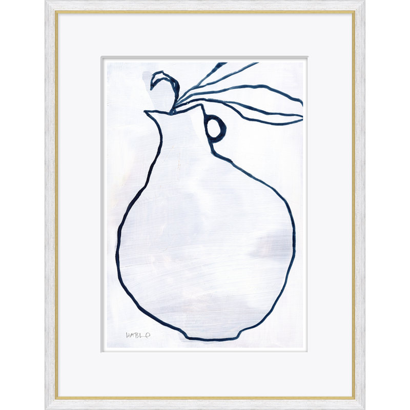 «Water Vessel» par Susan Hable - peinture encadrée sur papier