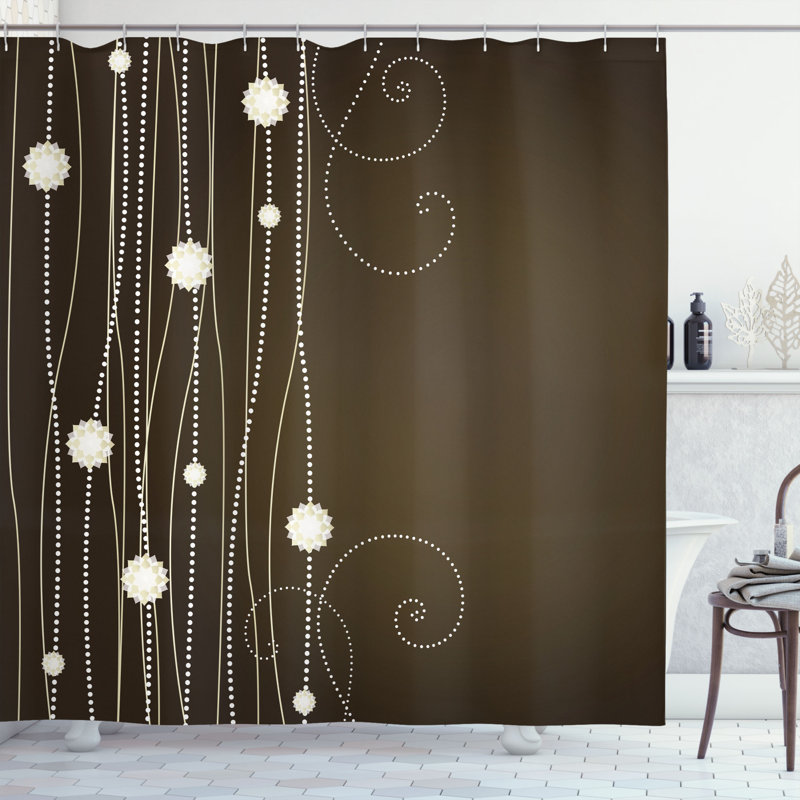 Shower Curtain with Hooks Included, 75" H x 69" W