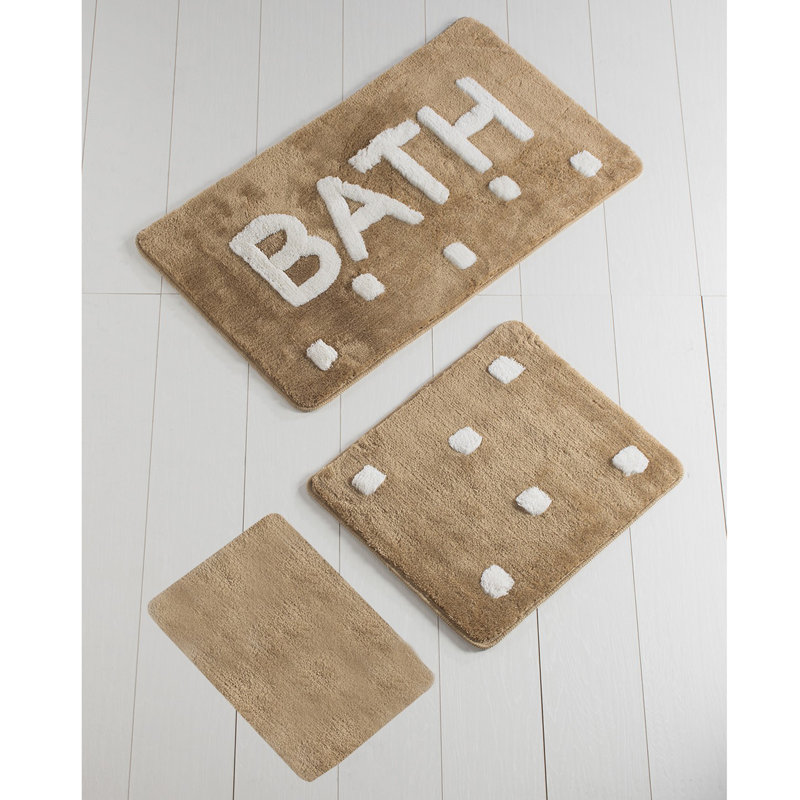 Ensemble de tapis de bain luxueux en acrylique (3 pièces), antibactérien antidérapant | Comprend 15,7 x 23,6 po, 19,7 x 23,6 po, 23,6 x 39,4 po | 100% acrylique, hauteur des poils: 0,7 à 1,2 po | Lavable à la machine, doux et confortable pour votre salle de bain