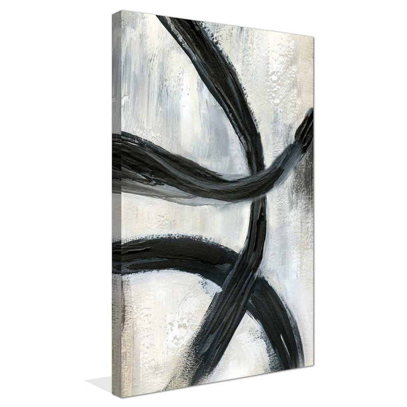«Abstract Rings II», reproduction de peinture acrylique, H 60 po x l 36 po x P 1,5 po, Toile tendue