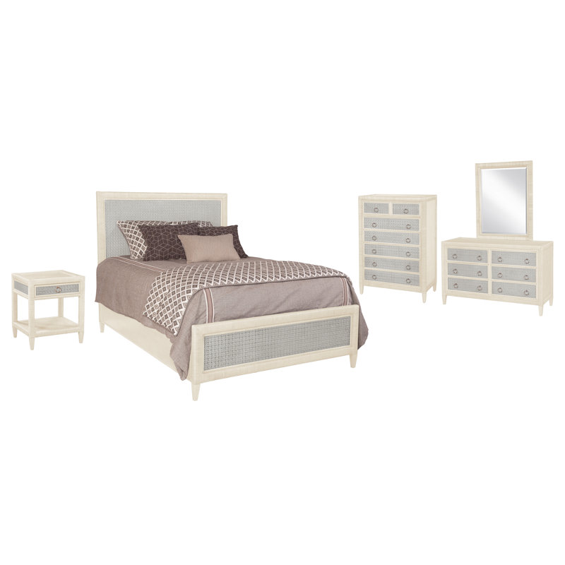 Ensemble de chambre à coucher standard 5 pièces Monterey, Bisque, Lit simple