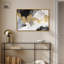 Art abstrait noir et blanc sur toile dorée par Art Remedy-104624767-104624839