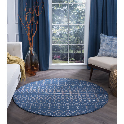 Tapis bleu foncé Modern Farmhouse