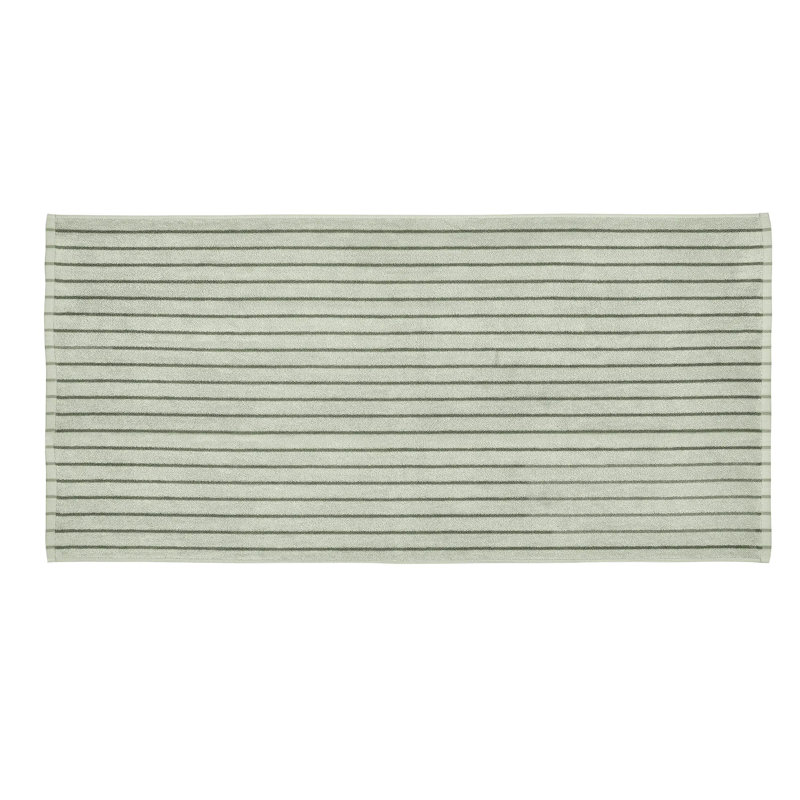 100% Cotton Bath Towel, Desert Sage/Agave Green Narrow Stripe