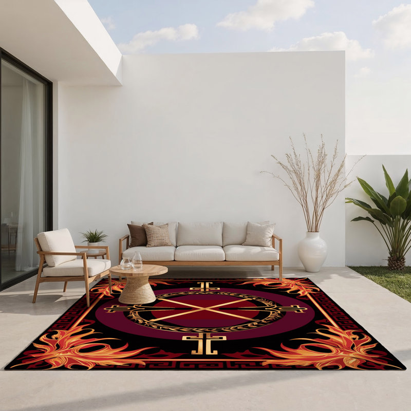 Tapis intérieur et extérieur Celestial Brocade, Rectangle 9 pi x 12 pi