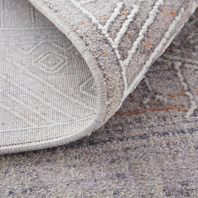 Tapis gris / ivoire Cainsville Minimal Tribal, Rectangle 12 pi x 15 pi