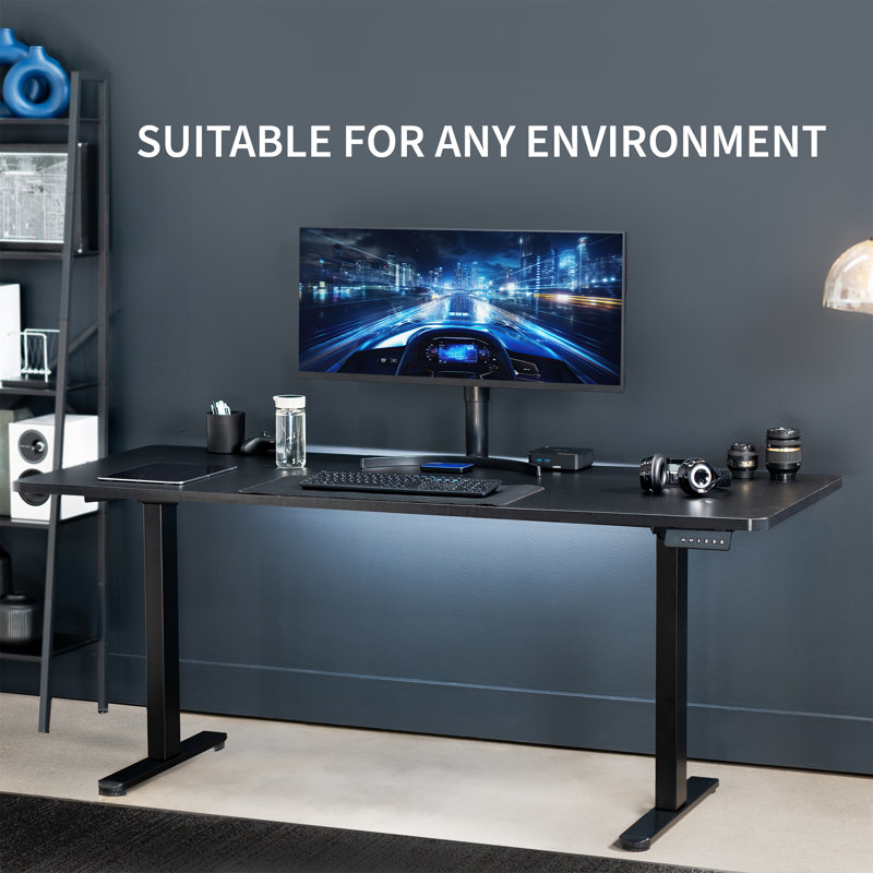 Black Adjustable Electric Dual Motor Desk Frame