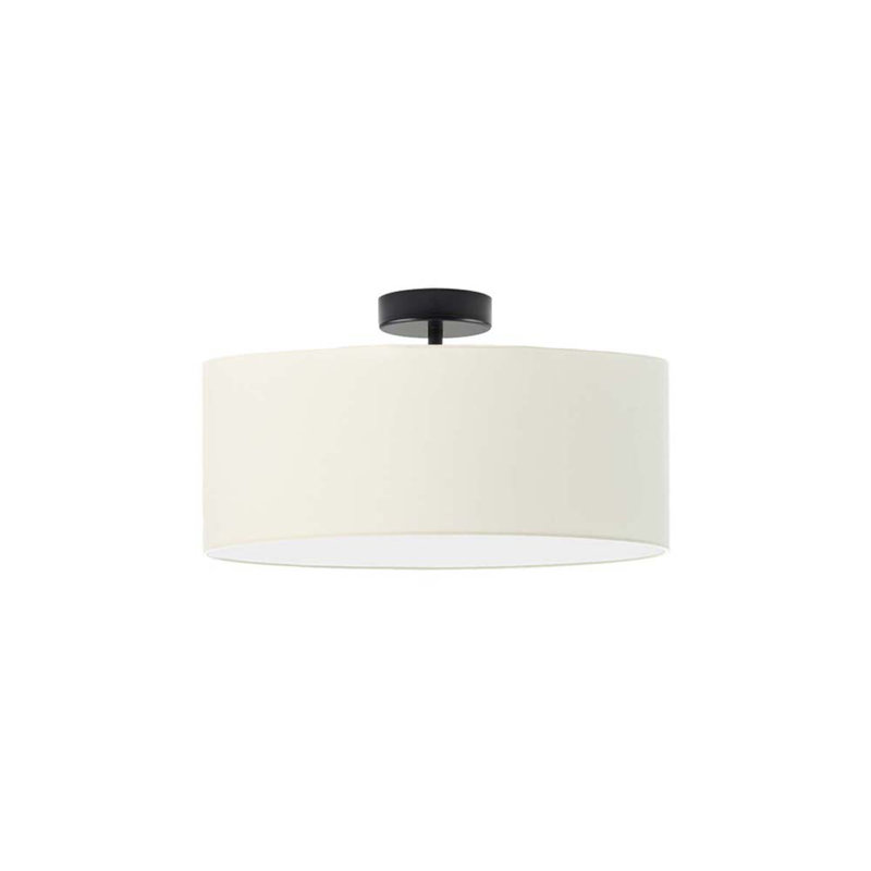 Audriona Semi Flush Mount, Ecru, Black, 30cm H x 40cm W x 40cm D