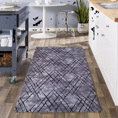 Akiba Machine Woven Grey Indoor Rug