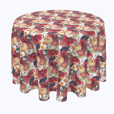 Deandres Floral Round Tablecloth
