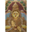 Krishna avec peinture Rukmini et Satyabhama Tanjore avec cadre en bois de teck | Art mural traditionnel indien traditionnel | Décoration de temple indou en feuille d'or 24 carats | Œuvre spirituelle de l'Inde du Sud fabriquée à la main | Prêt à suspendre, peinture encadrée dorée encadrée