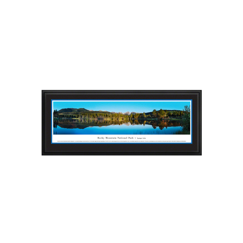 Impression panoramique du parc national des montagnes Rocheuses, Sprague Lake, Encadré, H 18 po x l 44 po