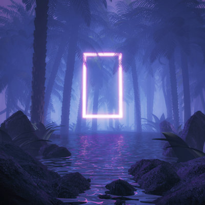 Neon Jungle - Wrapped Canvas Print