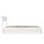 Norla Twin XL Wood Platform Bed with Footboard and Storage Drawers, White-317705632-317705638