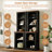 Glade Two-Piece Elegant Freestanding Tall Cabinet with Open Storage-128876915