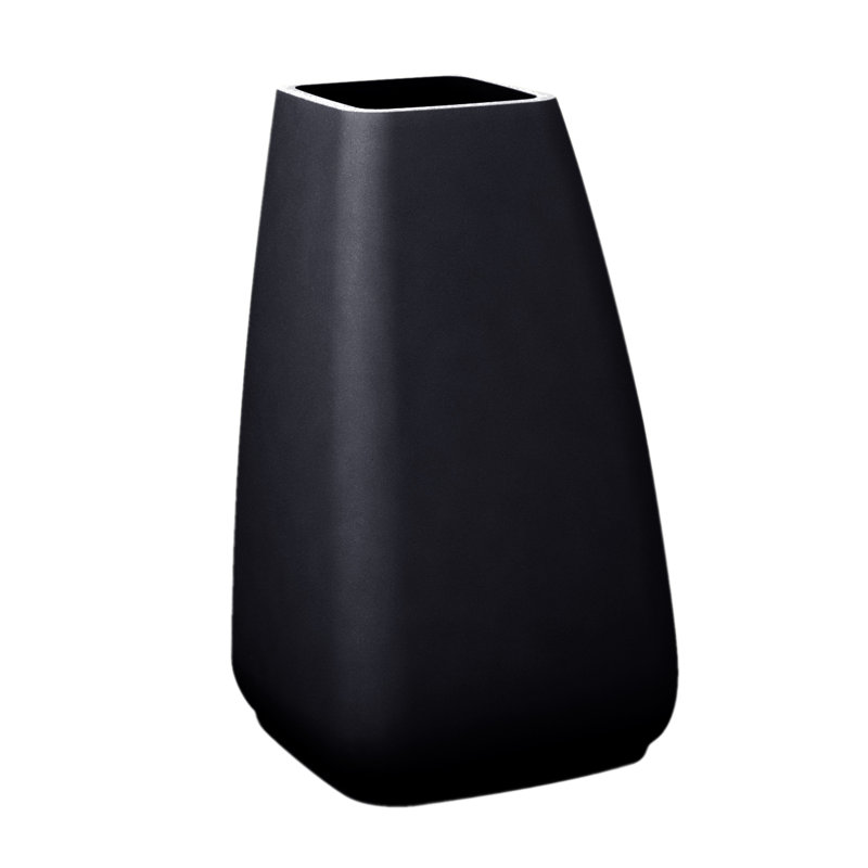 Noma Pot Planter, Black, 39.25" H x 23.5" W x 23.5" D