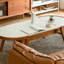 Table basse en bois massif de style crème-107541602