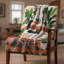 Jeté rigolo beige matisse avec un chat, 40 x 50 po-135341808-135341809