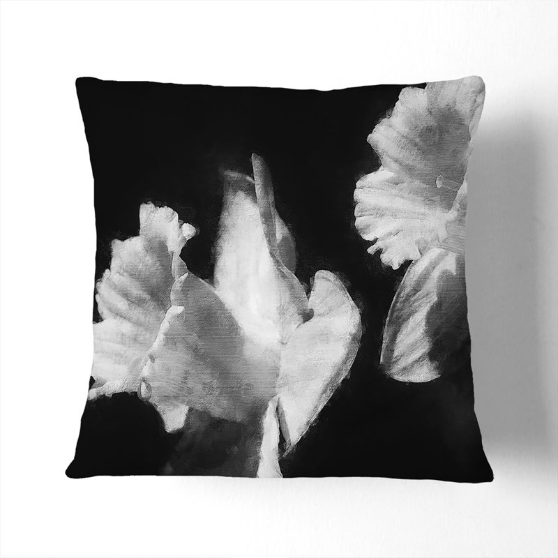 Floral Square Throw Cushion, 40cm H x 40cm W x 15cm D