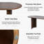 Table de salle à manger ovale en bois avec 2 pieds-1611329678-1611329679
