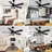 52" Modern DIY Shade Ceiling Fan with Lights and Remote, 6 Speeds Reversible DC Motor Black Chandelier Ceiling Fan for Bedroom-1641447089