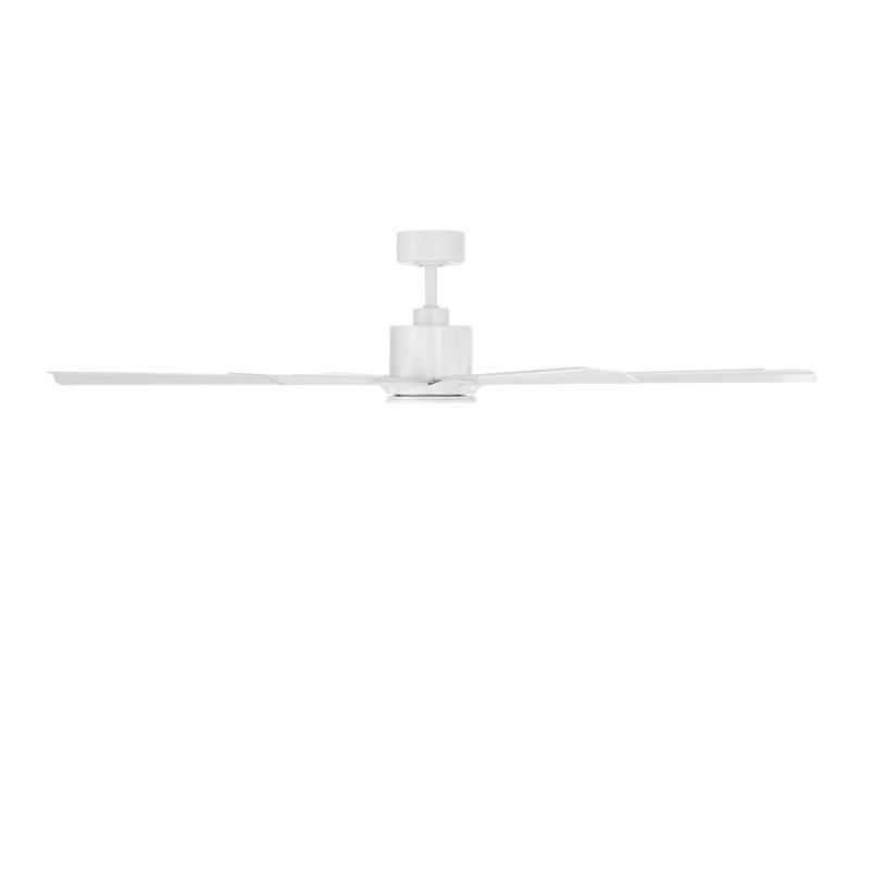 Size Matters 8-Blade Smart Ceiling Fan With Remote Control Included, Works With Alexa and iOS / Android App, 65", Matte White