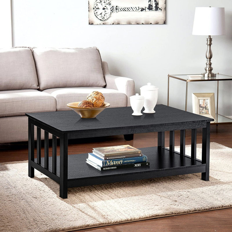 Table basse Briaroaks, Noir, H 18,1 po x L 39,9 po x l 22,04 po, Noir