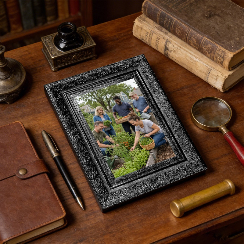 Cadre 3 pièces noir pour photos et décor de hall d'entrée 5 po x 7 po, Black, 3, 5" W x 7" H