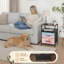 Table de chevet 2 tiroirs avec station de charge, table de chevet de chambre à coucher avec ports USB et prises USB