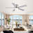 46" Low Profile Flush Mount Ceiling Fan Light With Remote/app Control-266126131