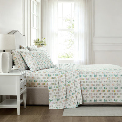 Lenox Printed 6-Piece Sheet Set, Scattered Spice Village, King