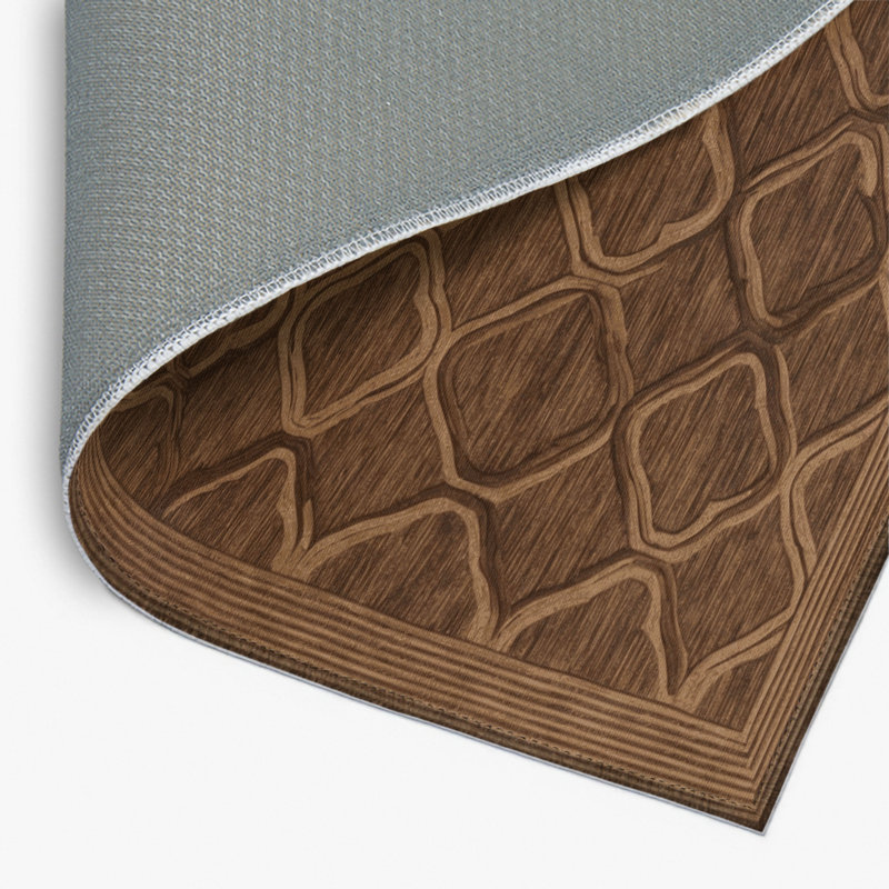 Trellis Brown Indoor and Outdoor Area Rug, Rectangle 2' x 3'