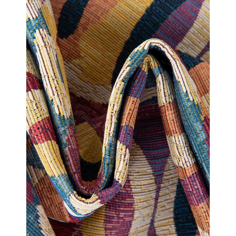 Keazia Washable Geometric Indoor / Outdoor Rug, Rectangle 4'1" x 6'1"