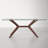 Delta Glass Top Solid Wood Base Dining Table