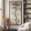 «Brown Tone Bare Tree Landscape Art Extra Large», reproduction d'art sur toile encadrée-120238060-120238064