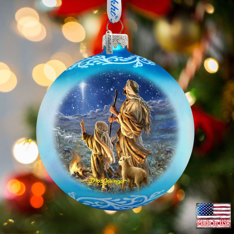 3.5'' Handmade Glass Ball Ornament