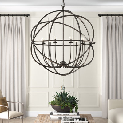 Mason 9 - Light Unique / Statement Globe Chandelier