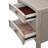 Beige 3-Drawer Nightstand with USB