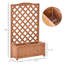 Lit de jardin surélevé en bois avec treillis Outsunny