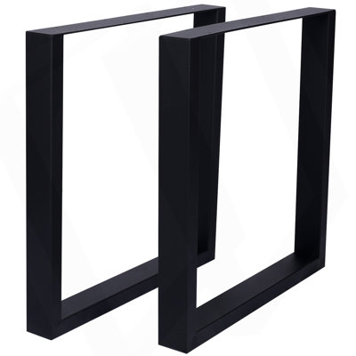 Square Table Legs 28X 24" ,Wide Metal Table Legs , Heavy Duty Steel Desk Legs Table Leg Dining Table Legs Coffee Desk Leg, Set Of 2