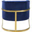 Fauteuil demi-tonneau en velours 30 po Carter-759288826