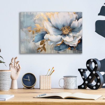 «Blue Flower» par Epic Portfolio, art mural en verre acrylique