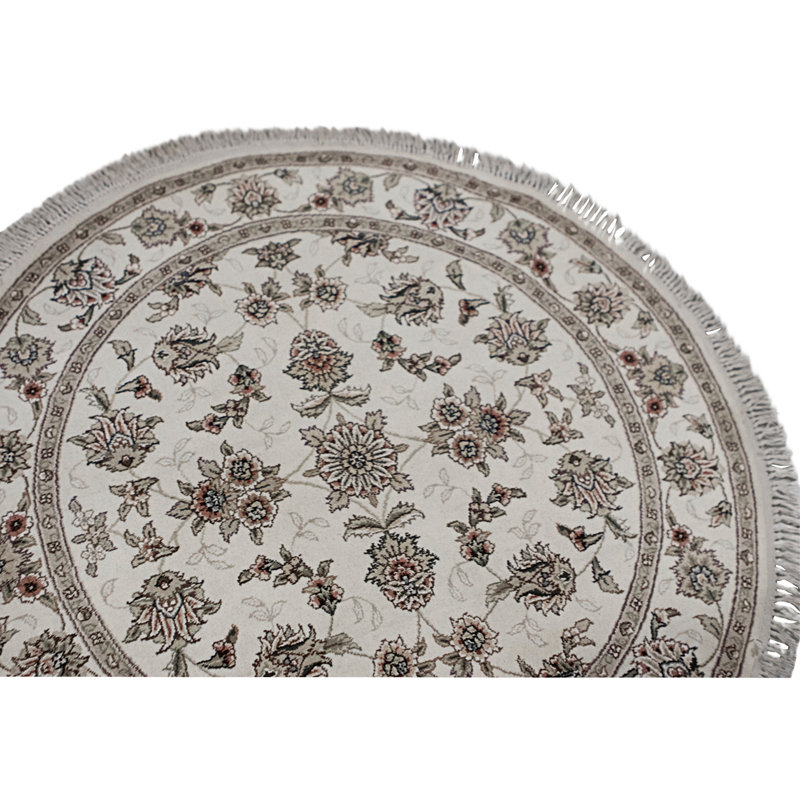 High-Quality Hand-Knotted Ivory Area Rug