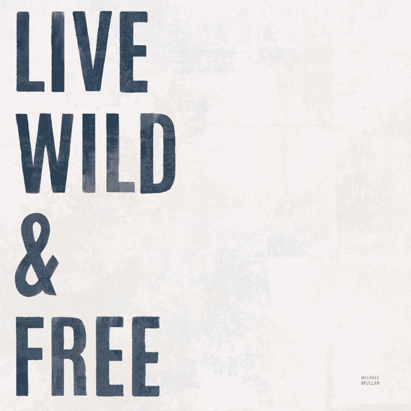 «Live Wild Beyond Square» par Michael Mullan, reproduction sur toile tendue, H 20 po x l 20 po, Cadre flottant érable, Non