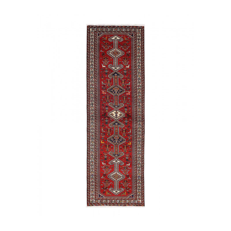 Hand knotted Persian shiraz runner 3'6"x12'6"