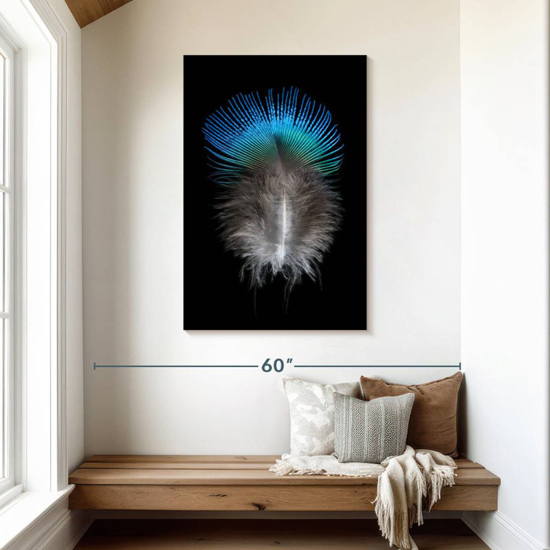Dégradé paon Brampt, H 45 po x l 30 po